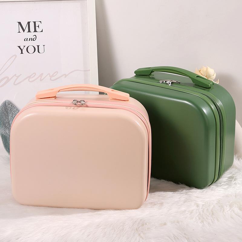 Compact 14-Inch Handheld Makeup Case - Lightweight, Stylish Travel Storage Box