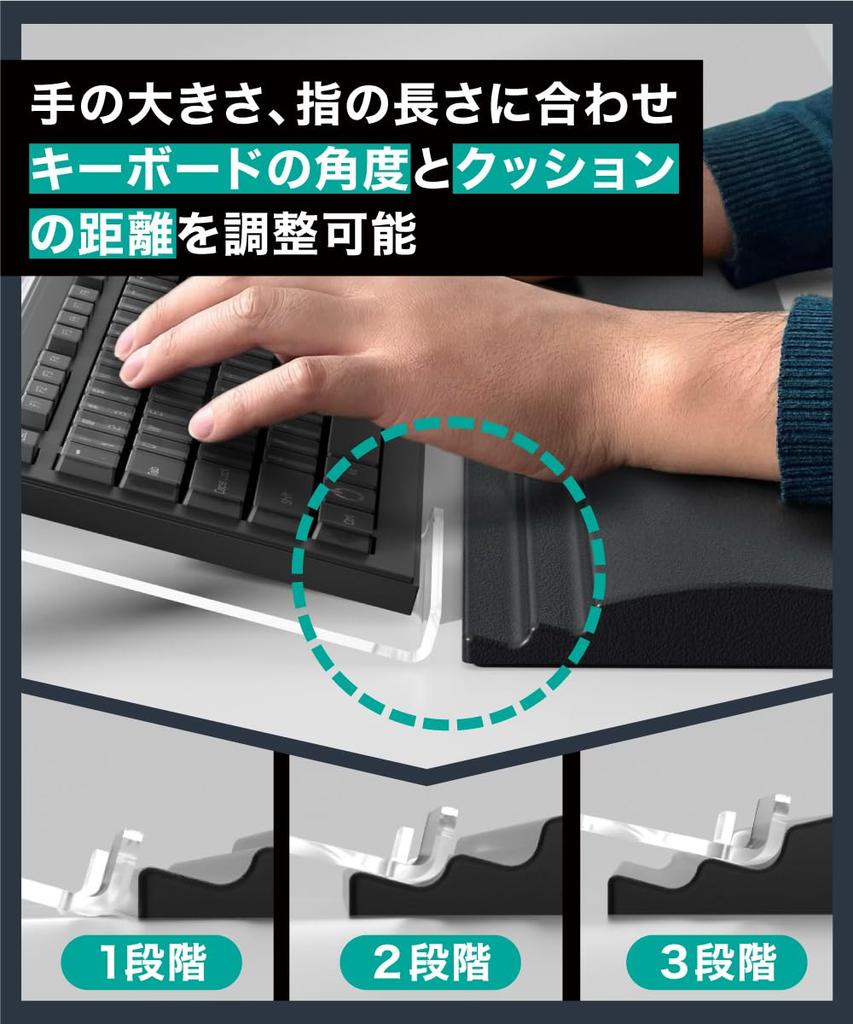 LOE Ergonomics Designed Keyboard Wrist Rest with Cushion Wrist Support Acrylic Stand