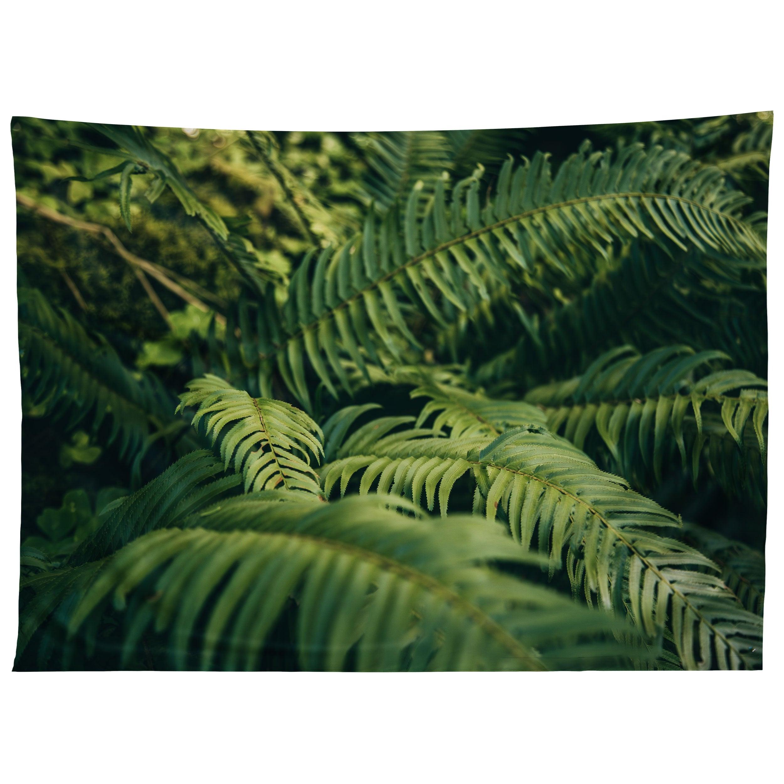 GREEN FERNS PHOTO tapestry 75x100