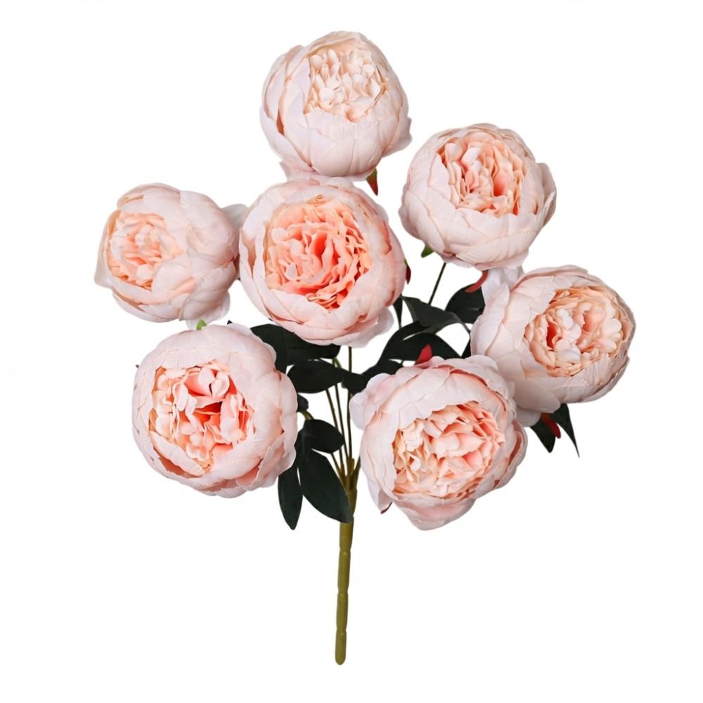 44cm Height Simulation Flower 7 Heads Peony Buds Wedding Bouquet  Desktop Ornament