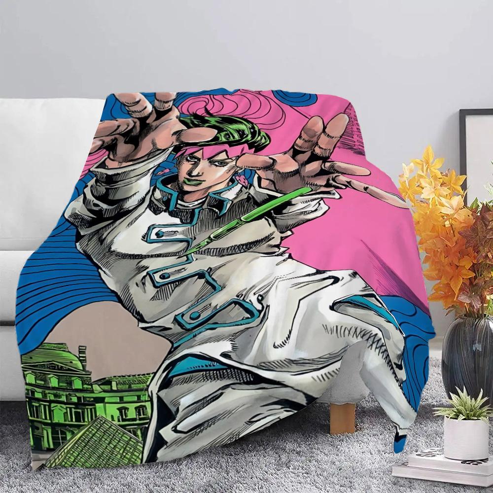 Anime JoJo's Bizarre Adventure Printed Blanket Picnic Blankets Warm Blanket Soft and Comfortable Home Travel Birthday Gift