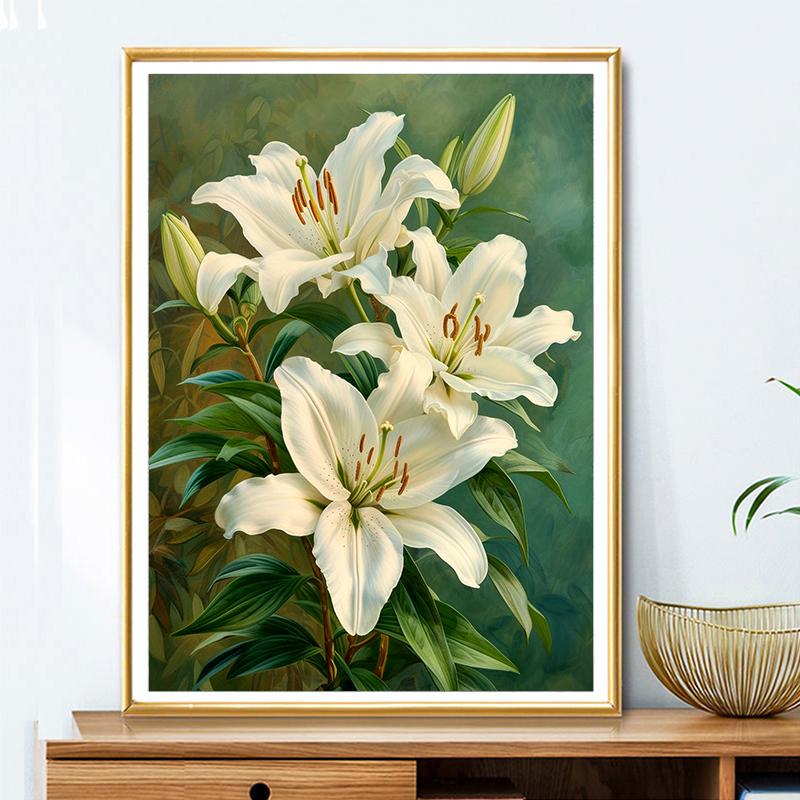 5d DIY Diamond Painting Cross Stitch Lily Handicrafts Plants Flowers Diamond Embroidery Mosaic Home Decor
