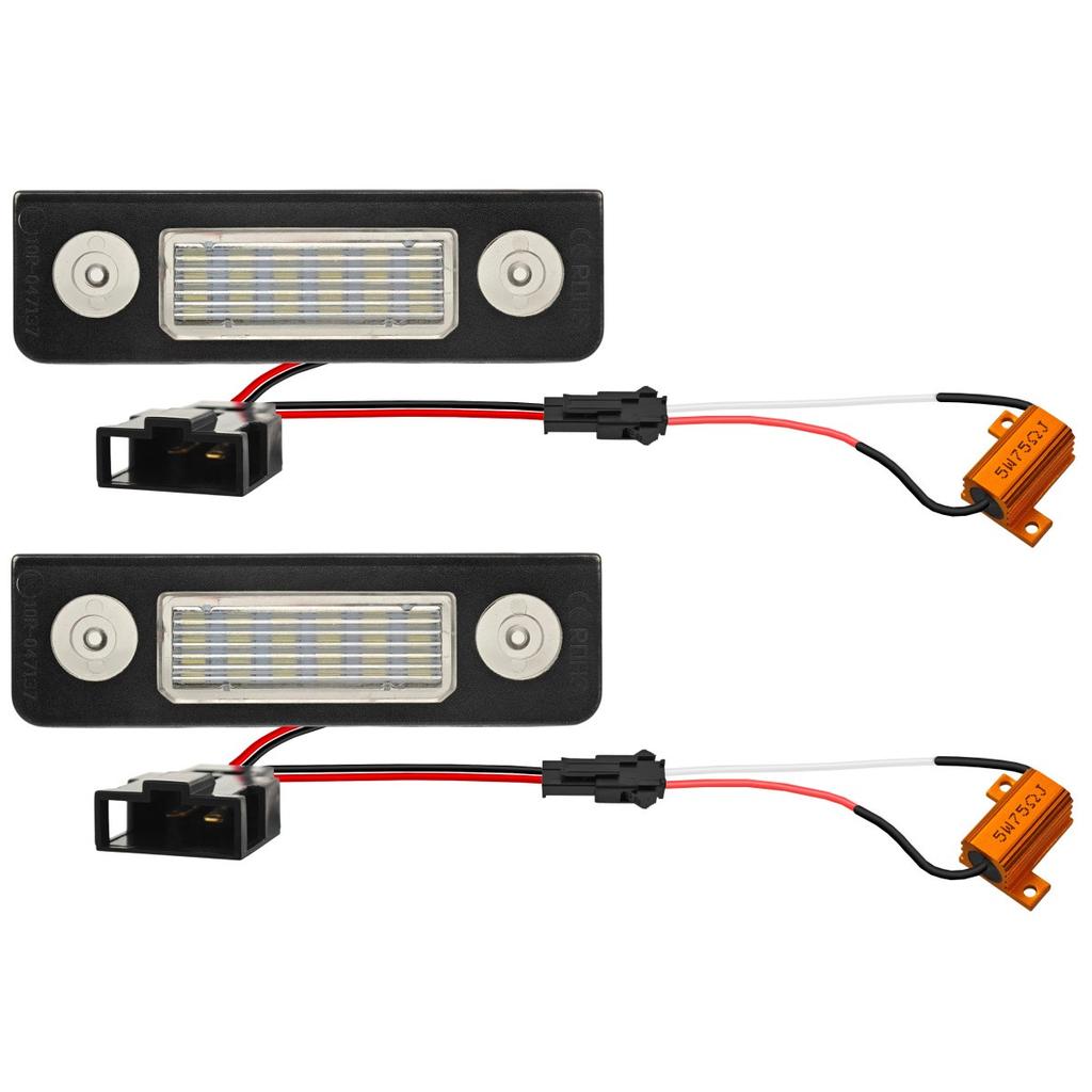 LED Kennzeichenleuchten kompatibel mit Skoda Octavia II, Roomster 550lm, 2 Stück Off-Road