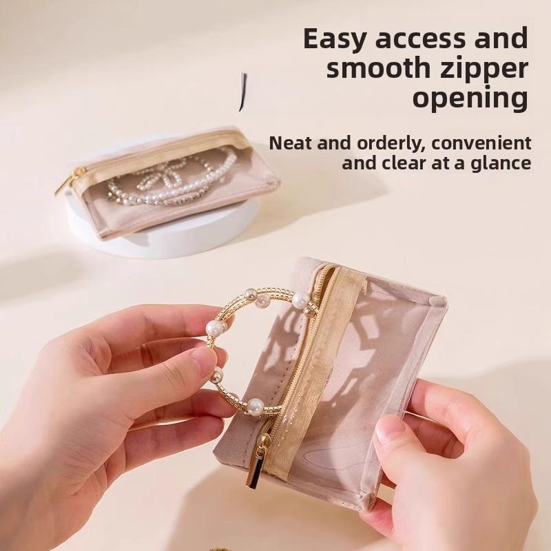Jewelry Bag Flannel Sealed Anti-oxidation Jewelry Box Jewelry Earrings Ring Necklace Storage Travel Storage Bag