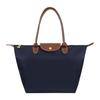 (dark Blue, M) New Nylon Beach Tote Bag Fashion Womens Handbag Tote Oxford Shoulder Bags Female Waterproof Dumplings Folding Shopping Bag 2024