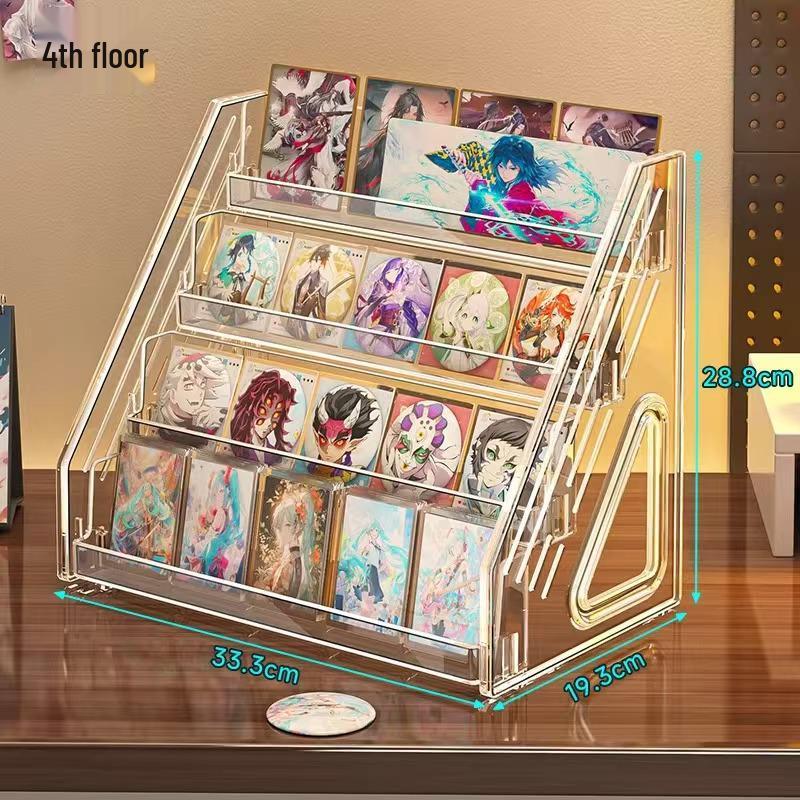 Baji Tiered Acrylic Card Display Stand with Large Capacity