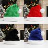 Christmas Santa Hat For Adults And Kids Unisex Velvet Cozy Short Plush Red Xmas H  New Year'S Holiday Party Supplies