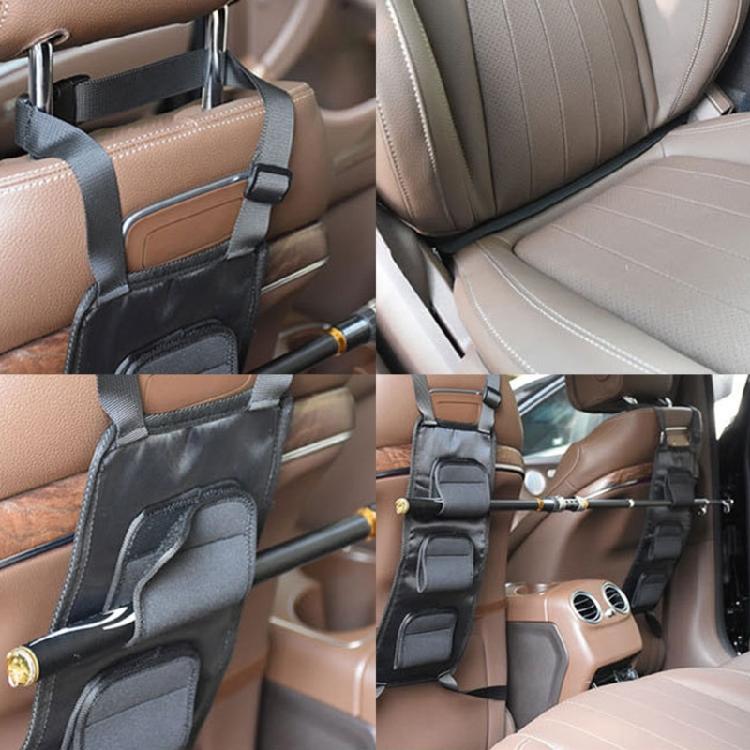 2Pcs Fishing Rod Holder For Car Backseat Portable Fishing Pole Tie Straps Rack