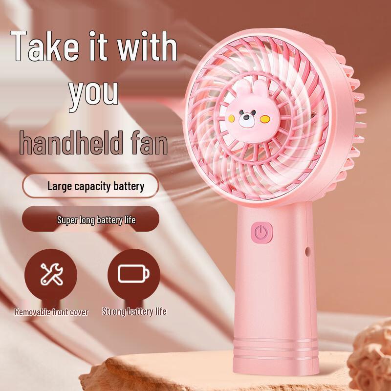 Pink Rabbit Portable USB Rechargeable Fan