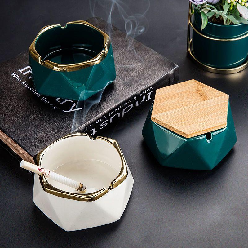 European Ceramic Ashtray Accessories Home Living Room Coffee Table Furnishing Ornaments Hotel Club KTV Desk Decoration Items