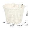 Children Bicycle Front Basket Imitation Woven Rattan Handlebar Storage Basket for Kids Bike Scooter Outdoor