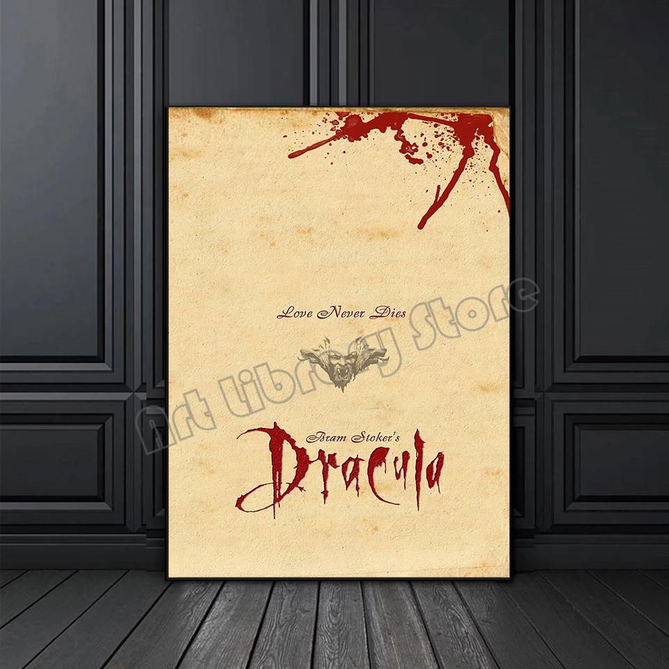 Klassischer Horror Vampirfilm Dracula 1992 Vintage Poster Leinwandmalerei Wandkunst Bilder Retro Heim Zimmer Club Dekor Geschenk