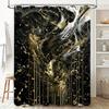 Luxurious Black Gold Marble Shower Curtain with Metallic Accents Modern Decor Home Bathroom Accessory for Sale on