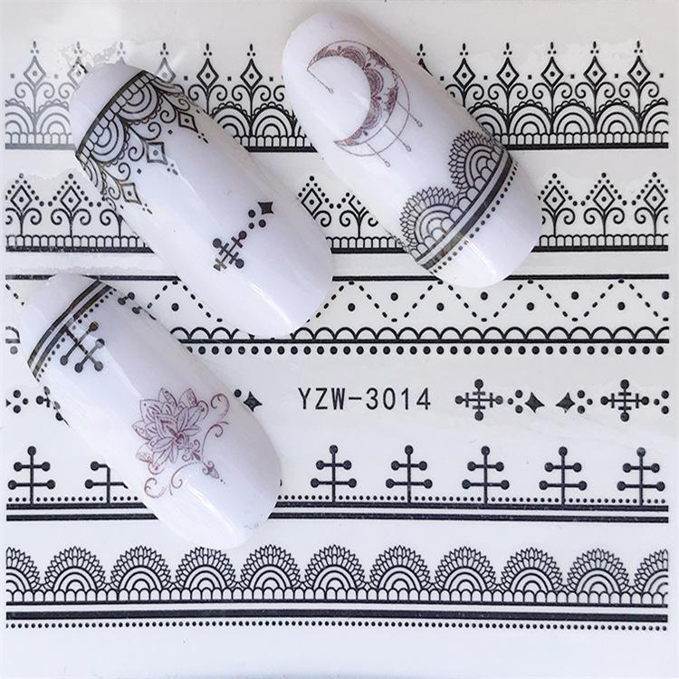 1pc 3D Nail Stickers Spring Summer Natural Flower Leaves Simulation Dried Flower Dragonfly Nail Applique Water Slides Decoration