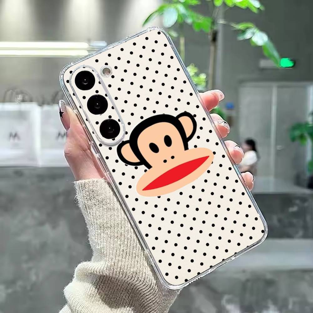 Cute Fun American Brand P-Paul Frank Phone Case For Samsung Galaxy A91,80,73,72 ,71,53,52,32 ,31,22,21s,20,Transparent Case