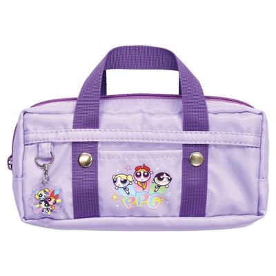 Tease Factory Powerpuff Girls Blossom, Bubbles, and Buttercup School Bag-Style Pouch, Purple, H85 X W190 X D55mm (PW-5544399PU)