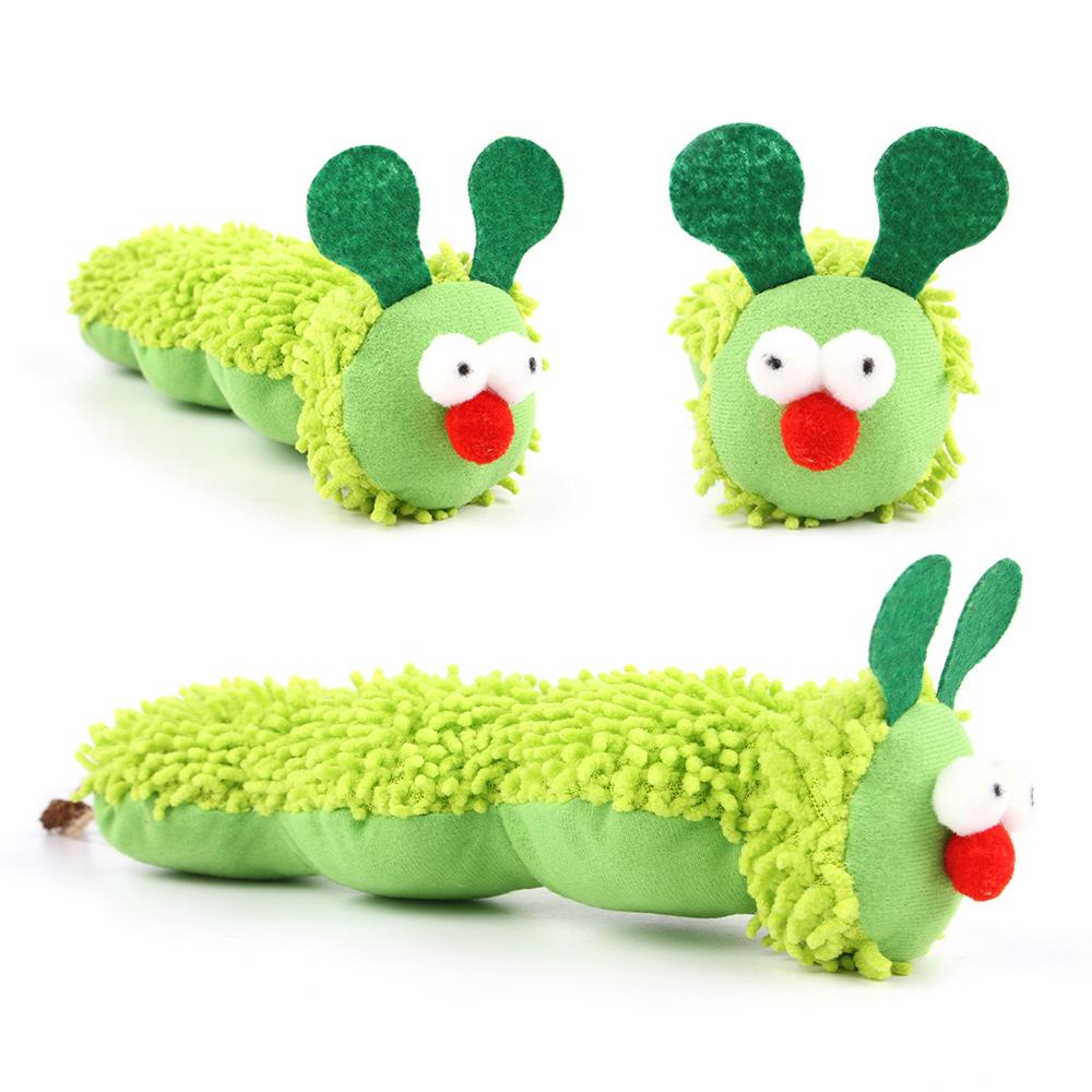 1PC Cat Chew Toys Caterpillar Catnip Molar Toy Silvervine Cat Teaser Interaction Toy Clean Mouth Kitten Toy Pet Supplies Accessories