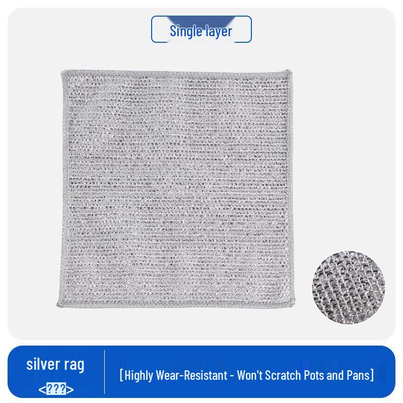 

Non-Stick Oil Dishcloth - Coral Fleece, Absorbent, Lint-Free, Scouring Pad, Hanging Kitchen Dishwashing Essential