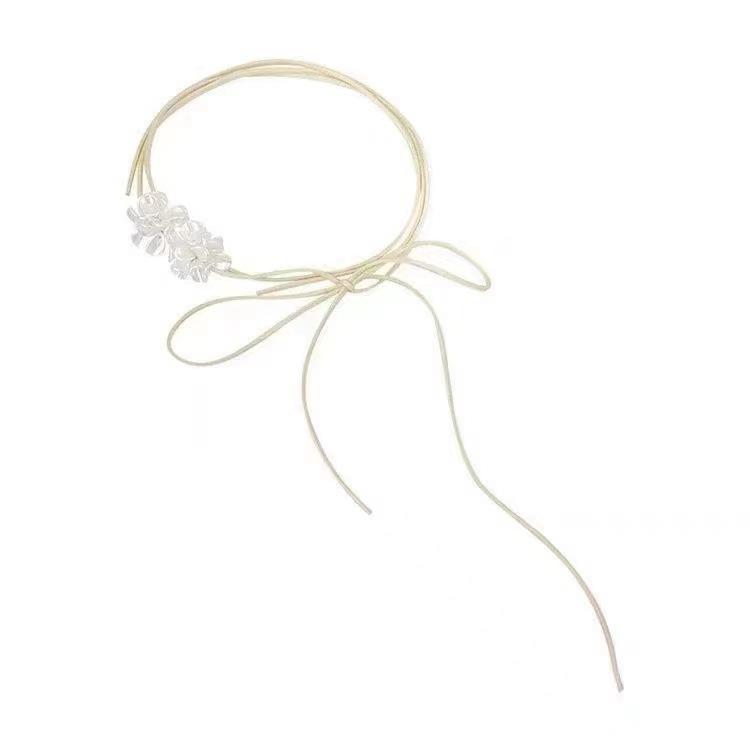 ins wind camellia strap necklace women s versatile collar neck strap choker neck chain summer