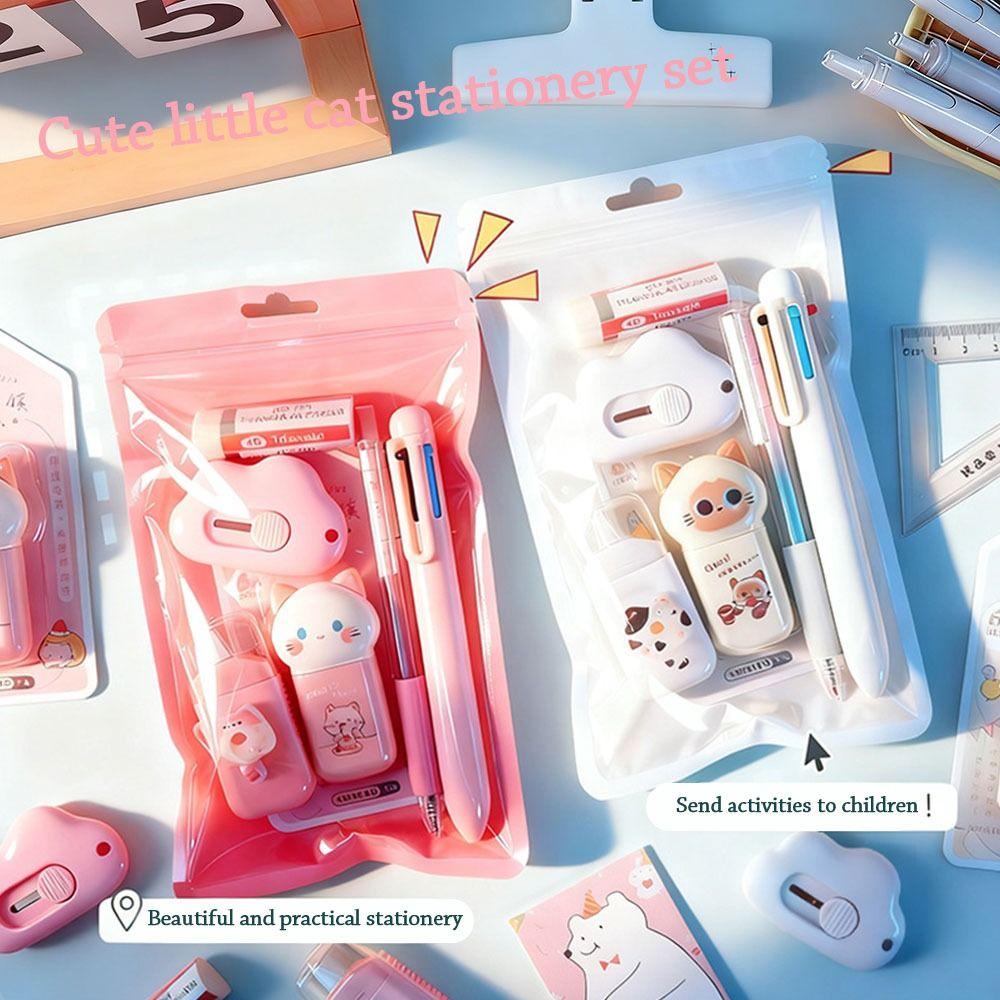 Lernmaterialien Kugelschreiber Lernset Radiergummi Anzug Cartoon Korrekturband Geschenk zum Schulanfang