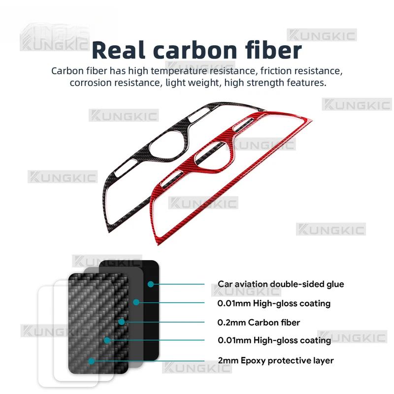 Real Soft Carbon Fiber Sticker For Opel Corsa E X15 2015 2016 2017 2018 2019 LHD RHD Car Central Air Outlet Frame Interior Trim.