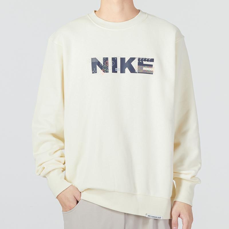 Nike Men's Standard Issue Crew Neck Sweatshirt Coconut Milk FB1831-113