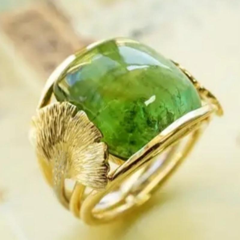 Boho Style Women's Wide Band Ring Green Synthetic Zirconia Zinc Alloy Jewelry Everyday Party Holiday Gift