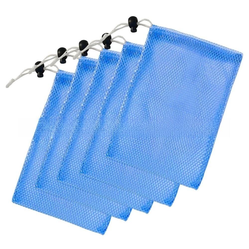 With Cord Lock Closure Small Mesh Bags Durable Black Pouch Mesh Drawstring Bags for Beach Games