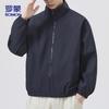 ROMON Men's Casual Windproof Stand-Collar Jacket
