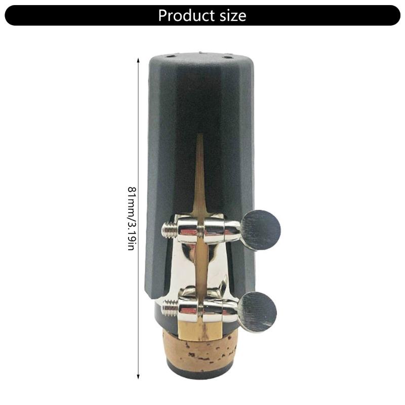 Clarinet Saxophone Mouthpiece with Caps Ligature Reed Black Clarinet Mouthpiece Musical Instrument Accessories