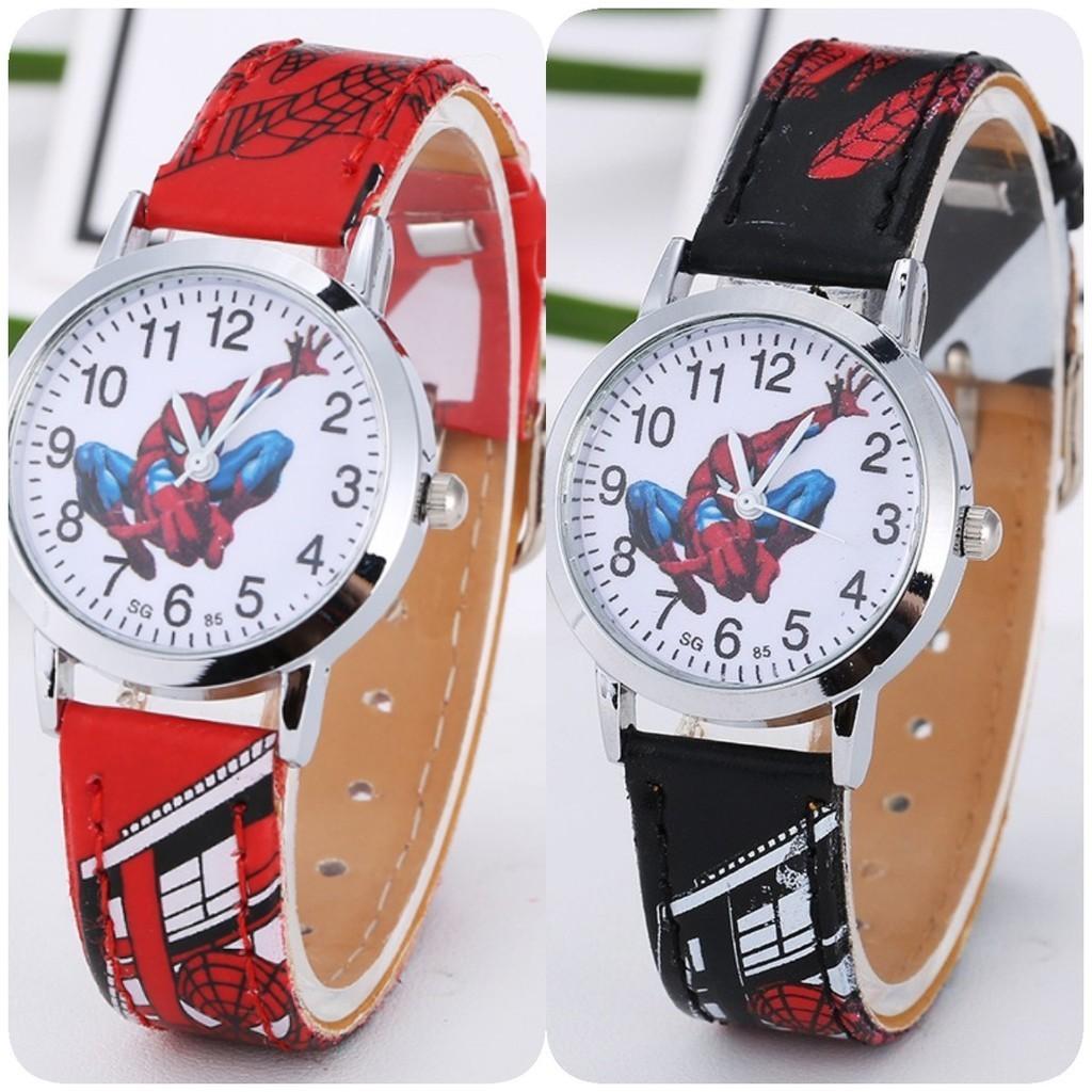 Watches Childrens Spiderman Pu Cartoon Modern Fans Gifts Versatile Fashion