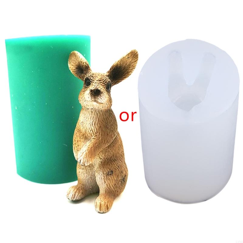 3D Пасхальный Кролик Зайчик Силиконовая Форма Глина Мыло Эпоксидная Форма Торт Шоколад Декор