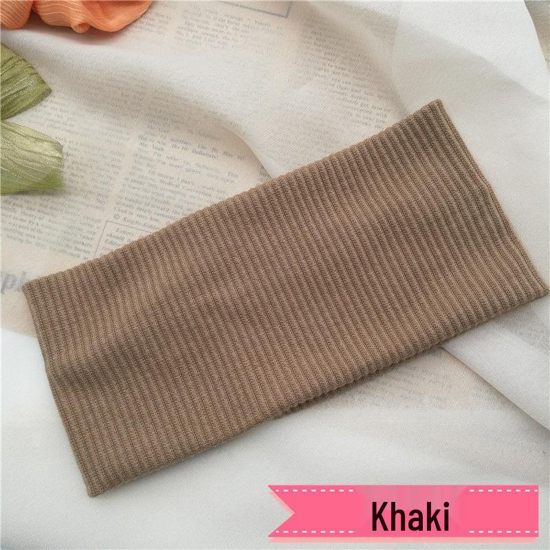 Unisex Wide-Edged Knitted Elastic Headband for Sports, Fitness, and Face Washing