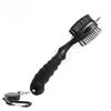 Golf Club Brushes and Groove Cleaner 2 ft Retractable Zipline Carabiner Golf Brush Head with Retractable Spike Comfortable Grip Golf Club Cleaner