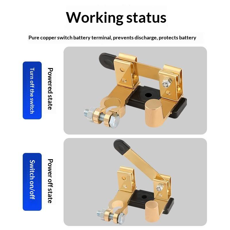 12V 24V Car Battery Terminal Clamp Switch Disconnect Cut Off Isolator Tool Kit Top Post Power Cut Tools