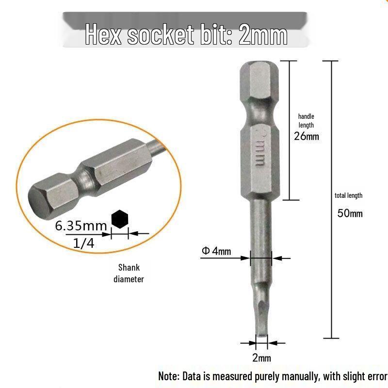 Sechskant Starke Magnetische S2 Schraubendreherbit für Handbohrmaschinen und Elektrische oder Pneumatische Schraubendreher