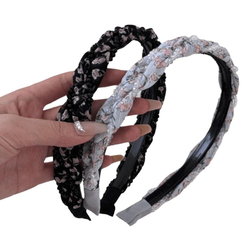 Floral Printed Elastic Hairband Hair Accessories Head Hoop Fashion Flower Print Headband  Women