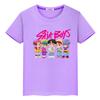 t shirt for kids boy 10year Saja Boys Print Cute Tops y2k kpop demon hunters Kawaii Tees 100%Cotton anime Short girls clothes