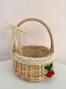 Handwoven Wicker Basket for Flowers, Candy, and Picnics