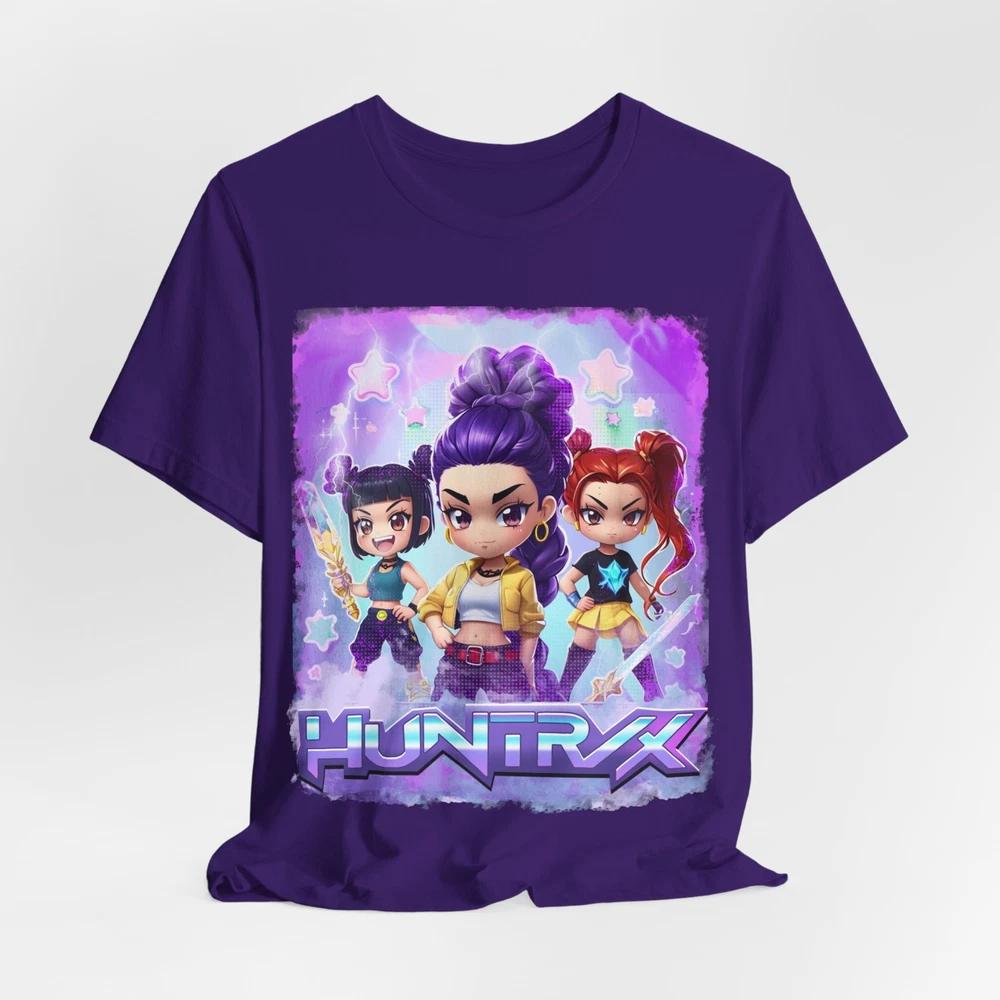 

Графическая футболка Huntrix в стиле чиби, милая футболка, XXL