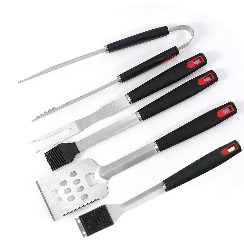 Stainless Steel BBQ Tool Set with PP Handles - Outdoor & Household Use
