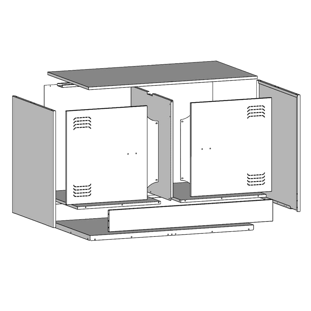 Pink TV Cabinet 67 x 39 x 44 cm Steel