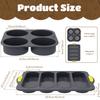 4Pcs Hamburger Bun Mold Pan for Baking Nonstick Heat Resistant Bread Loaf Pan Silicone Homemade French Bread Mold 4 Cavity
