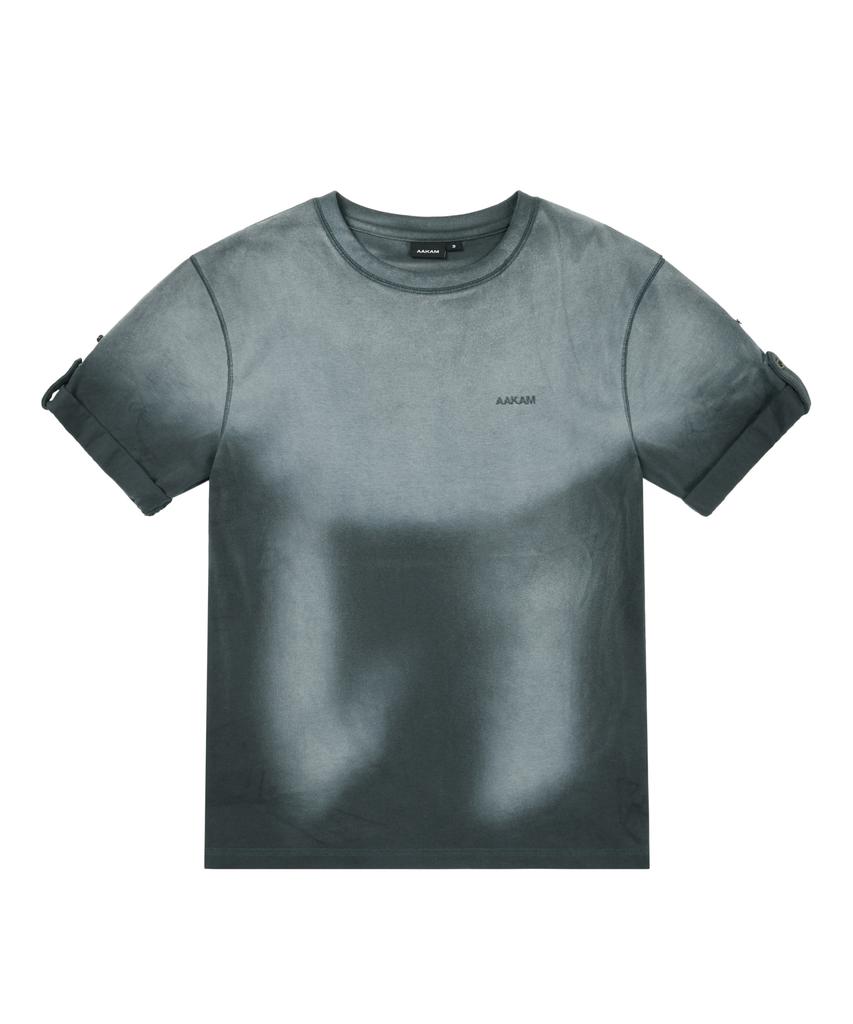 AAKAM Dirty Mist Roll-Up Half Top (Navy)