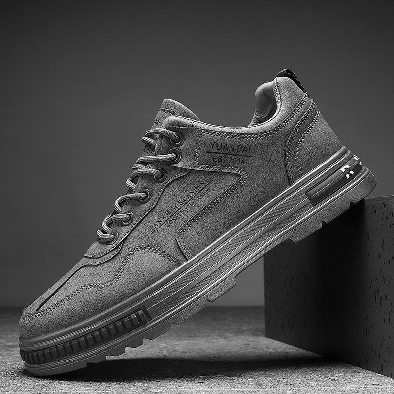 2024 autumn new non-slip and wear-resistant sports casual board shoes heightening soft sole men's fashion breathable versatile trendy shoes