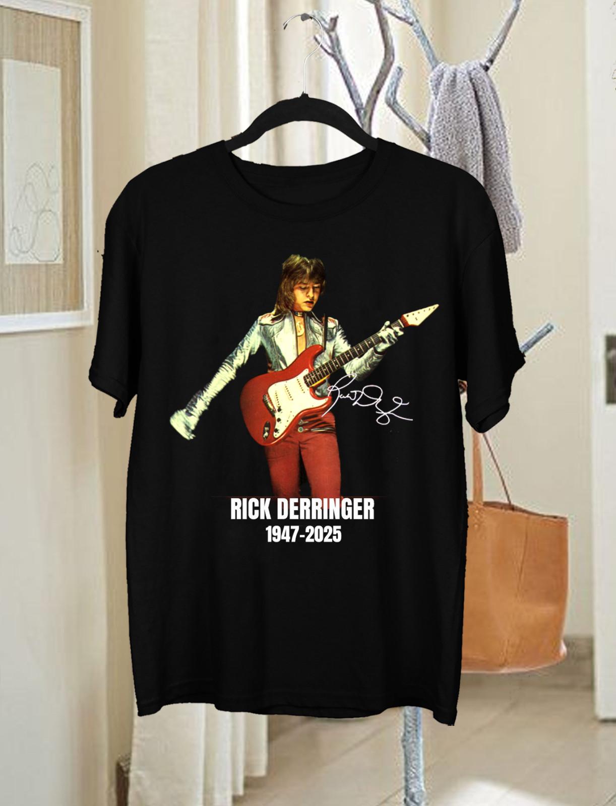 NEW Rick Derringer Guitarist 1947-2025 T Shirt Black All Size AL823 Unisex T-Shirt S
