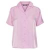 Rosa Kurzarmhemd, lässiges, einfarbiges Damen-Hemd VERO MODA