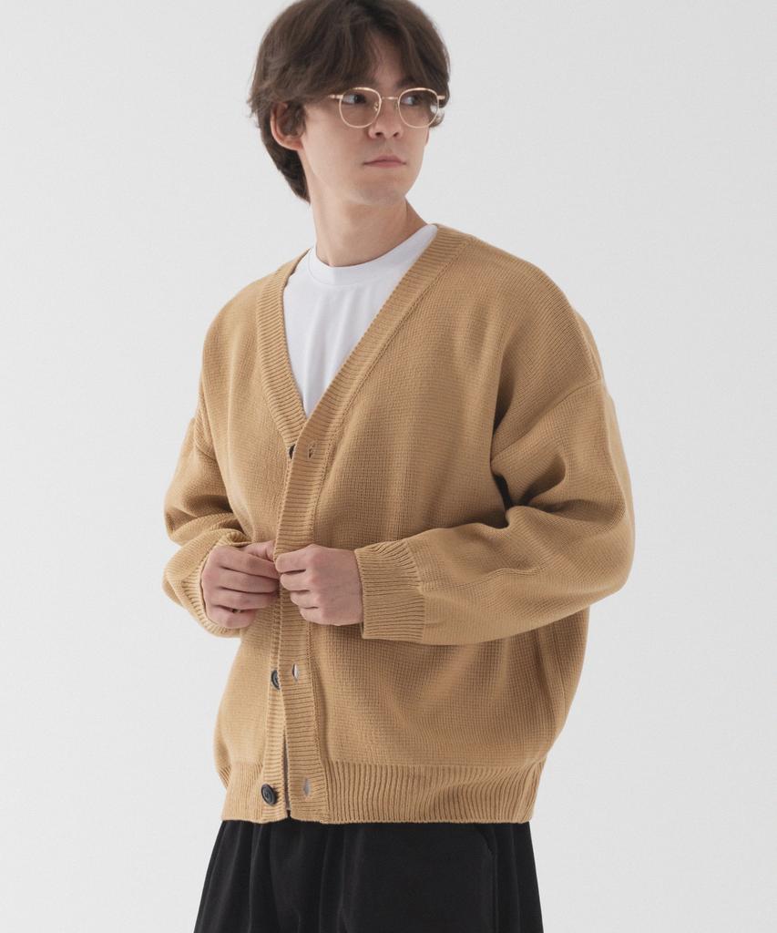 Pianer Classic Oversized V-Neck Cardigan (Mocha)