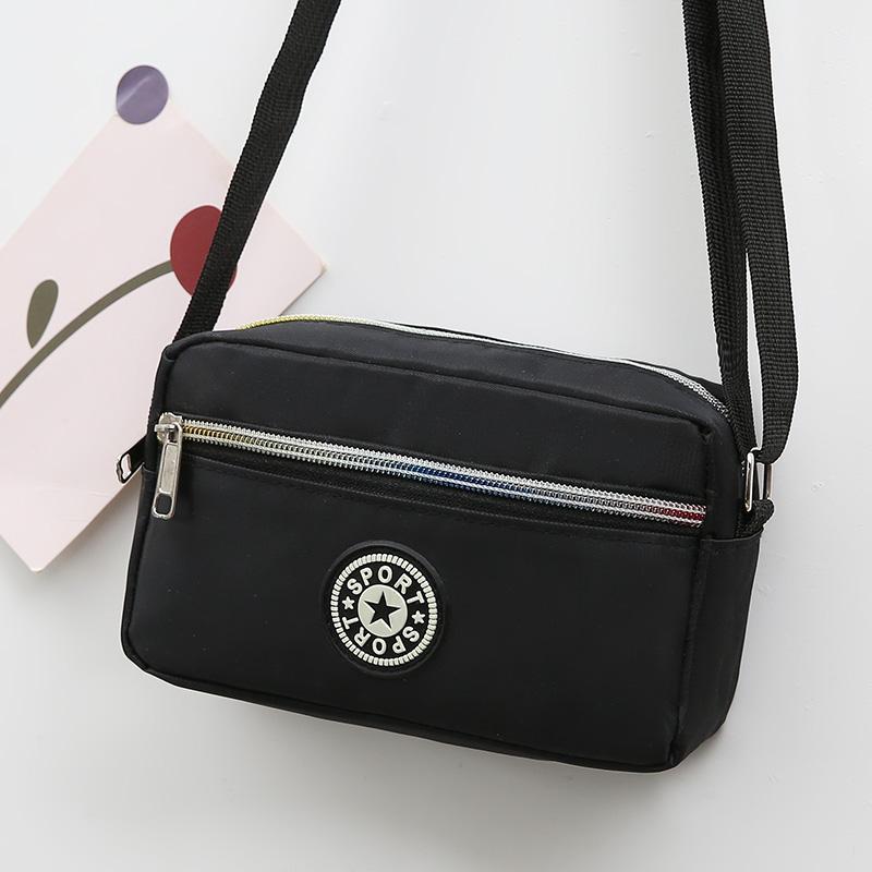 

Повседневные сумки через плечо Тканевые сумки Женские сумки Водонепроницаемые и легкие Сумки для мам среднего возраста Сумки для телефонов на одно плечо чёрный