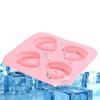 4 Hole Denture Teeth Shaped Ice Cube Mold Silicone Ice Tray Diy Ice Cream Mould Funny Gag Gift For Dentist Seniors Father Day